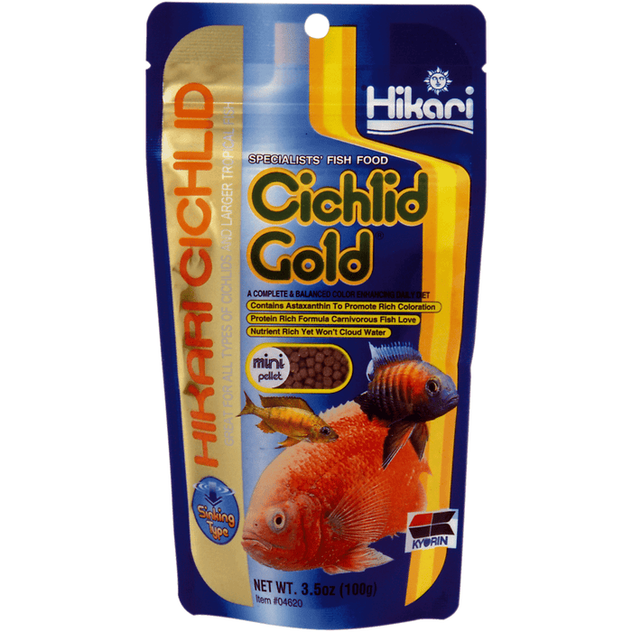Hikari Nourriture Hikari Chichlid Gold Mini - 100g - Nourriture pour Cichlidés Coulante 0042055046206 A3020322