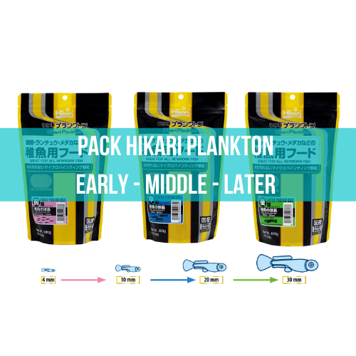 Hikari Nourriture PACK Hikari Plankton Early - Middle - Late - Pour un suivi alimentaire impeccable PACKPLANKTON PACK0302028