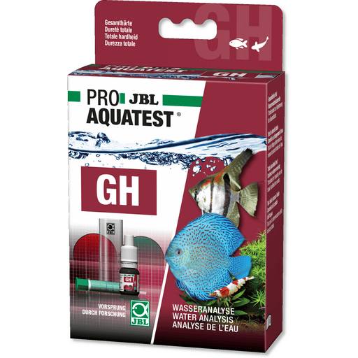 JBL Analyse d'eau JBL Pro Aquatest GH - Dureté totale - Test à gouttes pour bassins et aquariums 4014162241085 2410800