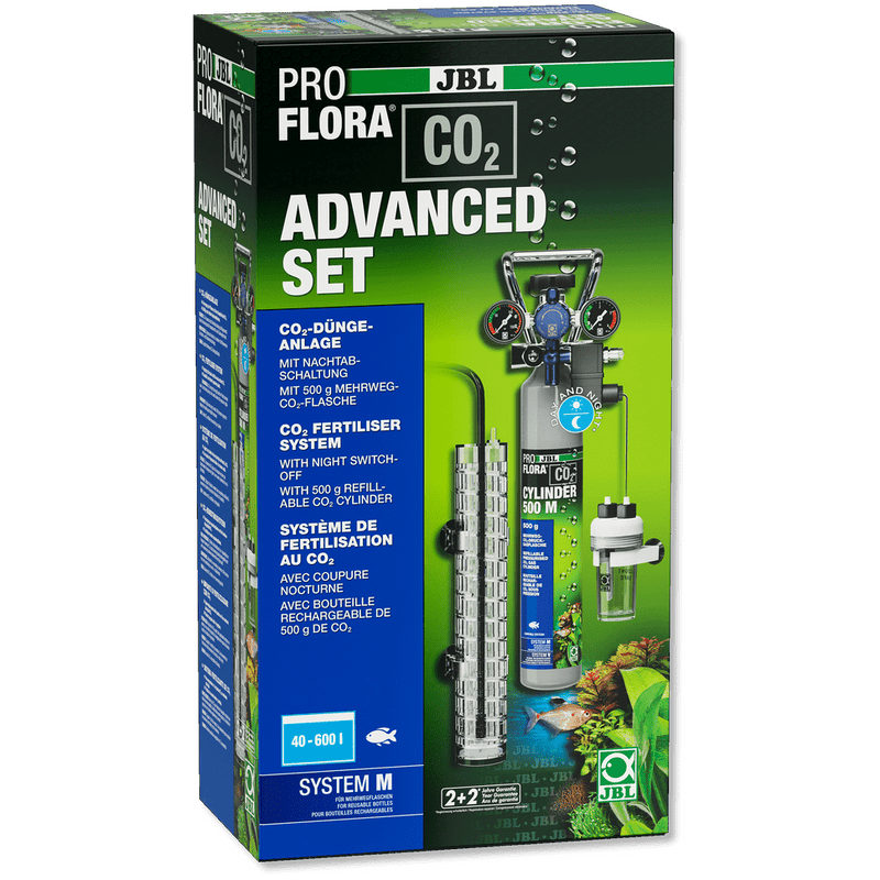 JBL JBL PROFLORA CO2 ADVANCED SET M Kit complet de fertilisation au CO2, avec 2 manomètres, coupure nocturne et bouteille rechargeable pour des plantes d’aquarium vigoureuses et belles. 4014162646217 6462100