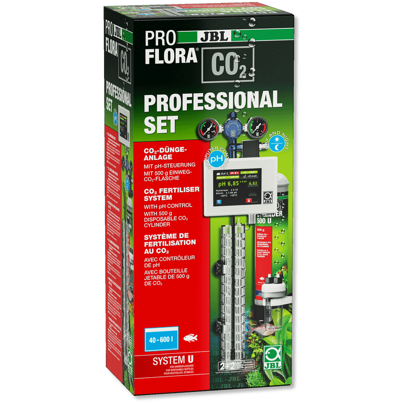 JBL JBL PROFLORA CO2 PROFESSIONAL SET U Système de fertilisation au CO2 professionnel, avec pilotage automatique du CO2 et du pH et avec bouteille à usage unique. 4014162646323 6463200