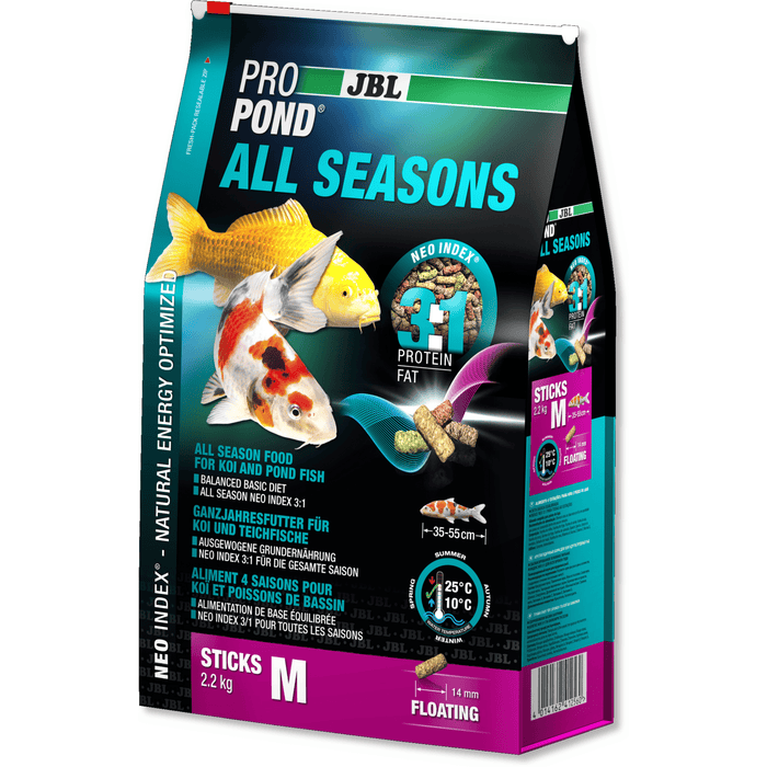 JBL JBL ProPond All Seasons - Medium 2.2kg  - Aliment 4 saisons pour koïs et poissons de bassin de taille moyenne 4014162412560 4125600