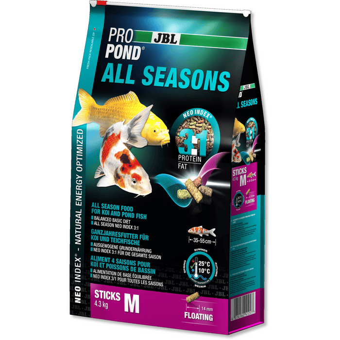 JBL JBL ProPond All Seasons - Medium 4.3kg  - Aliment 4 saisons pour koïs et poissons de bassin de taille moyenne 4014162412577 4125700