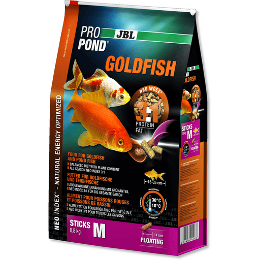 JBL JBL ProPond Goldfish - Medium 0.8KG - Bâtonnets pour poissons rouges moyens ou grands 4014162412676 4126700