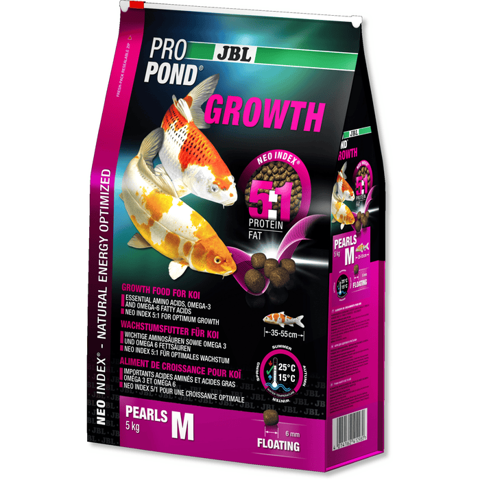 JBL JBL ProPond Growth - Medium 5kg - Aliment spécial croissance pour koïs de taille moyenne 4014162412980 4129800