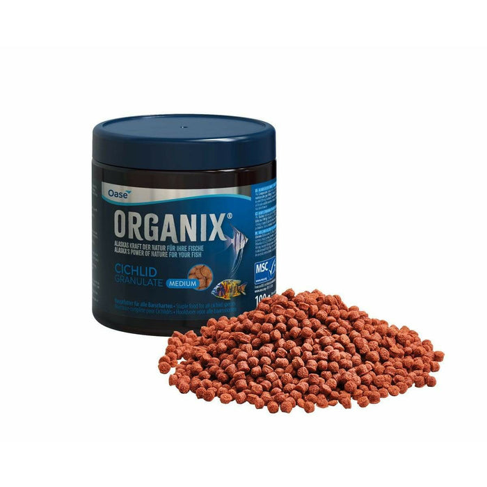 Oase Living Water Nourriture pour poissons ORGANIX Cichlid Granulate M 250 ml  - Aliments pour cichlidés - OASE 4010052841472 84147