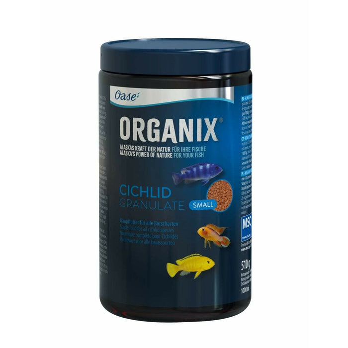 Oase Living Water Nourriture pour poissons ORGANIX Cichlid Granulate S 1000 ml  - Aliments pour cichlidés - OASE 4010052841502 84150
