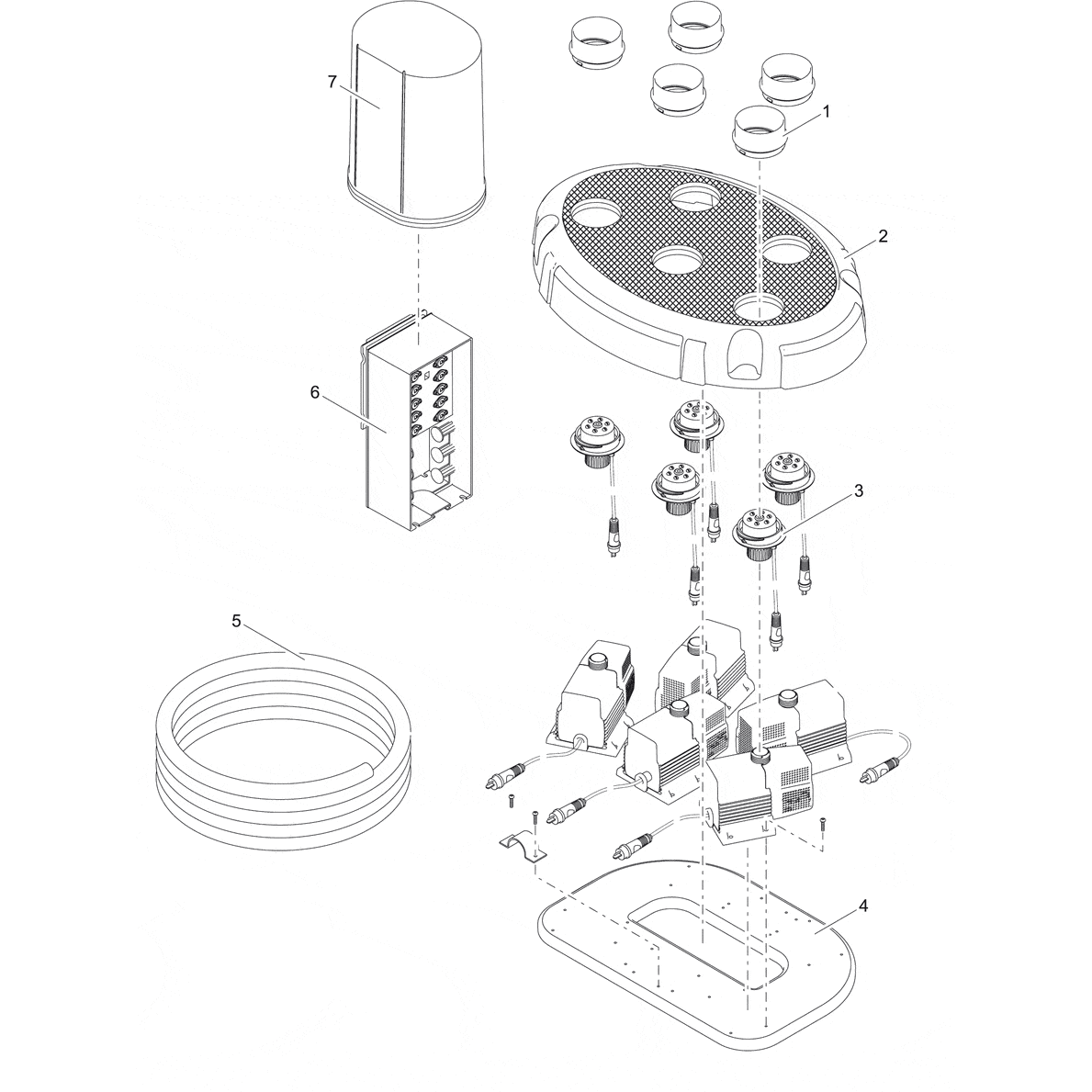 Pièces détachées pour jeux d'eau