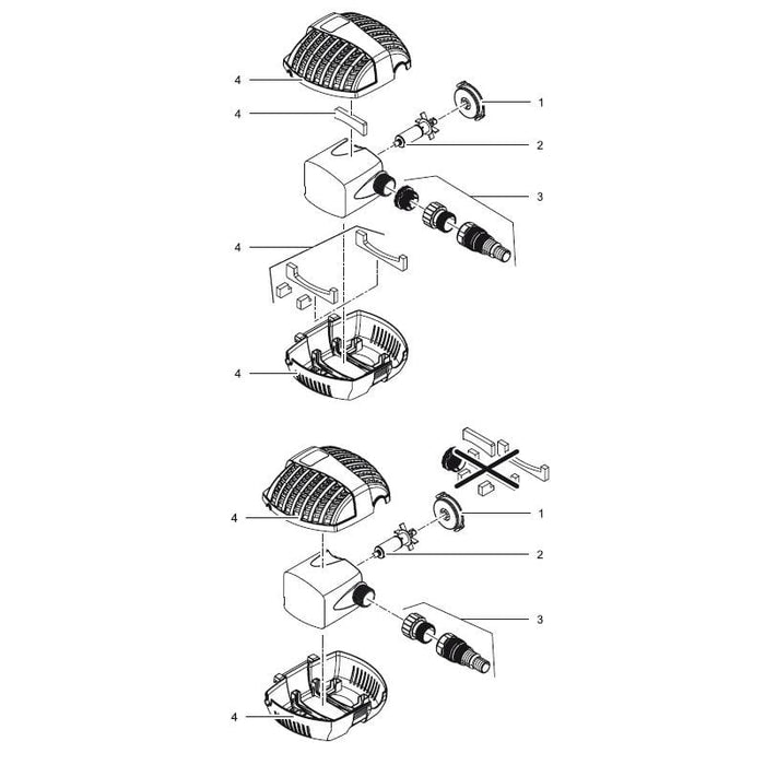 Oase Living Water Rotors ROTOR CPL. ASE 1500 POUR POMPE OASE FP1500 4010052180120 18012