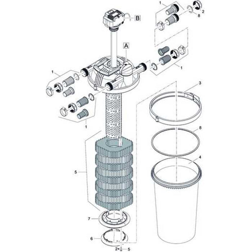 Oase Living Water Pièces détachées SET DE JOINTS FILTOCLEAR 12000 - 30000 (8) 4010052160337 16033