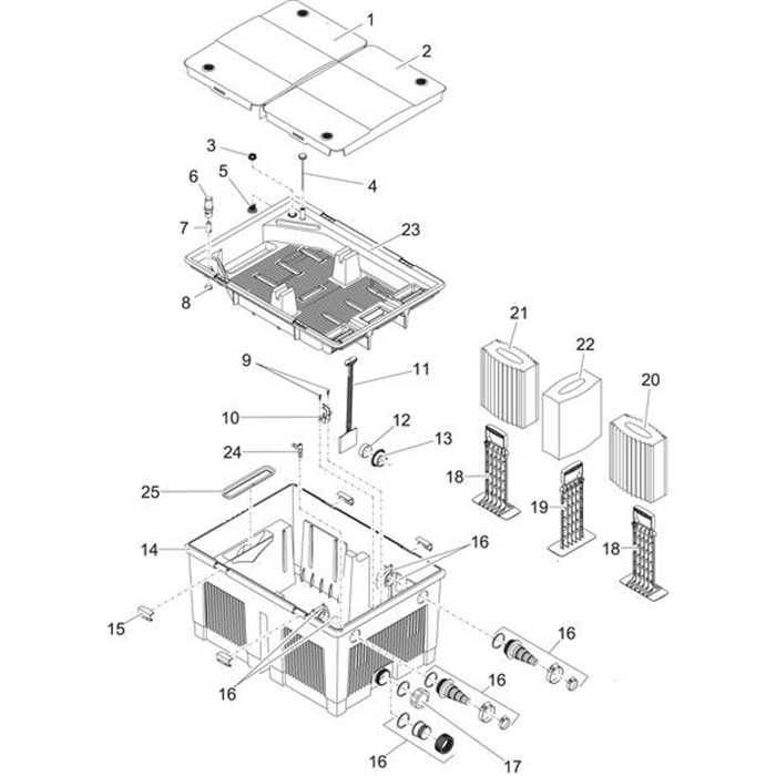 Oase Living Water Matériel technique SUPPORT DE MOUSSE BIOTEC 5.1/10.1 OUVERT & BIOSMART 36000 4010052350479