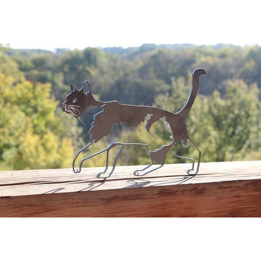 Ombre Sauvage Décoration Chat - Silhouette en acier corten 2018OS07