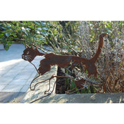 Ombre Sauvage Décoration Chat - Silhouette en acier corten 2018OS07