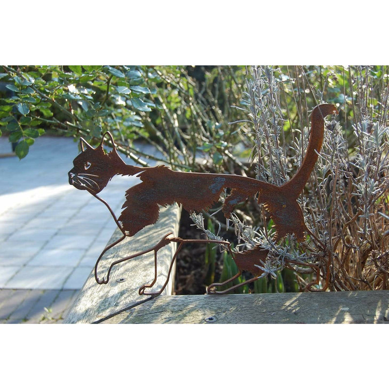 Ombre Sauvage Décoration Chat - Silhouette en acier corten 2018OS07