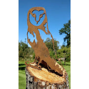 Ombre Sauvage Décoration Chouette - Silhouette en acier corten CHOUETTEOMBRE