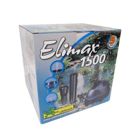 PONDSHOPI UBBINK ELIMAX 1500 - pompe fontaine de bassin - Qmax(l/h) 1500, 20w, Hmax(m) 1,85, 1/2" - cloche d'eau 90cm, volcan H60x80 cm, jet moussant 15cm 8711465513029 1351302