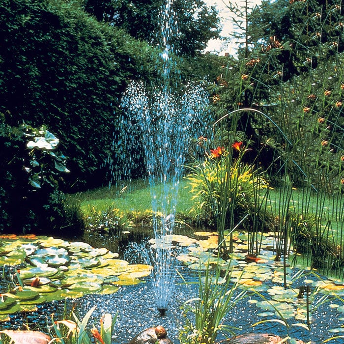 PONDSHOPI UBBINK ELIMAX 2500 - pompe fontaine de bassin - Qmax(l/h) 2500, 46w, Hmax(m) 2,65, 1/2" - cloche d'eau 100cm, volcan H135x100 cm, jet moussant 25cm 8711465513036 1351303