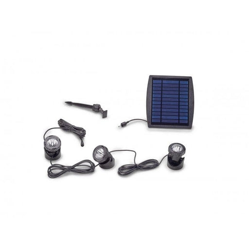 Pontec Eclairages pour étang PondoSolar LED Set 3 - Kit d‘éclairage solaire avec trois spots à LED - Pontec 77939