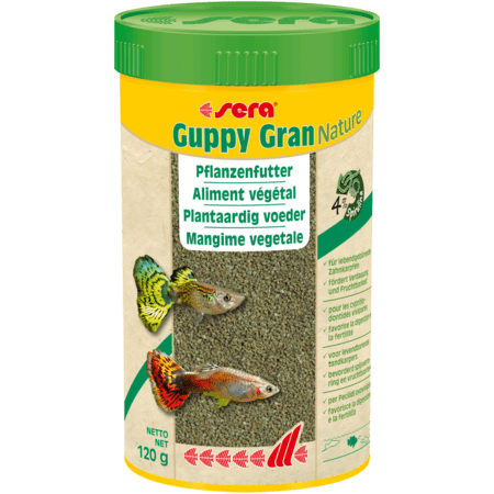 Sera Sera Guppy Gran Nature - Nourriture pour poissons - 120g 4001942007115 00711