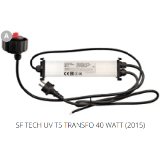 Superfish A'. SF TECH UV T5 TRANSFO 40 WATT (2015) Pièces détachées pour UV Alu Tech UVC 40W 06010257