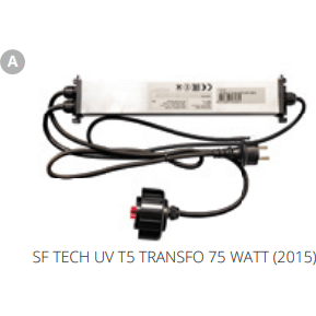 Superfish A'. SF TECH UV T5 TRANSFO 75 WATT (2015) Pièces détachées pour UV Alu Tech UVC 75W 06010259
