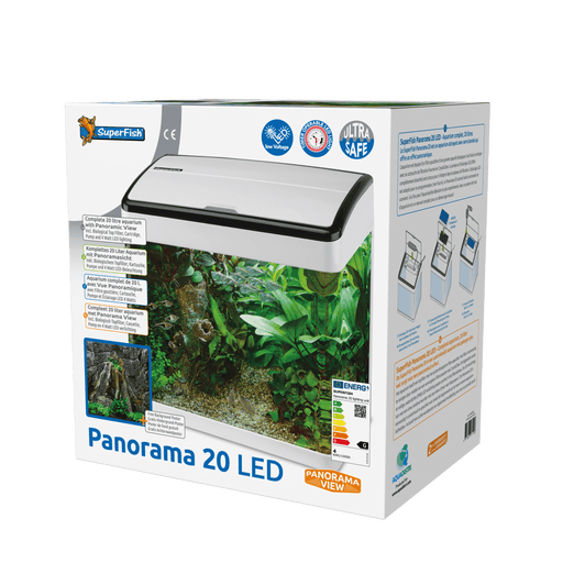 Superfish Aquariums Aquarium Panorama 20 Led Blanc - 20L - Superfish 8715897271106 A4052005