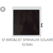 Superfish B. SF BIRD&CAT SPRINKLER SOLAIRE ECRAN Pièces détachées pour Bird & Cat Sprinkler & Protector 06090114