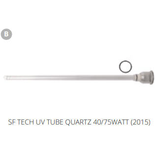 Superfish B'. SF TECH UV TUBE QUARTZ 40/75WATT (2015) Pièces détachées pour UV Alu Tech UVC 40W 06010261