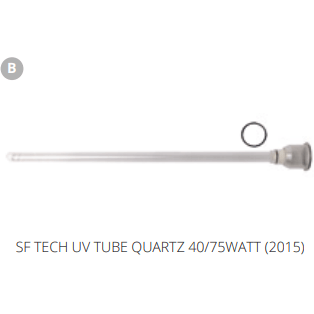 Superfish B'. SF TECH UV TUBE QUARTZ 40/75WATT (2015) Pièces détachées pour UV Alu Tech UVC 75W 06010261