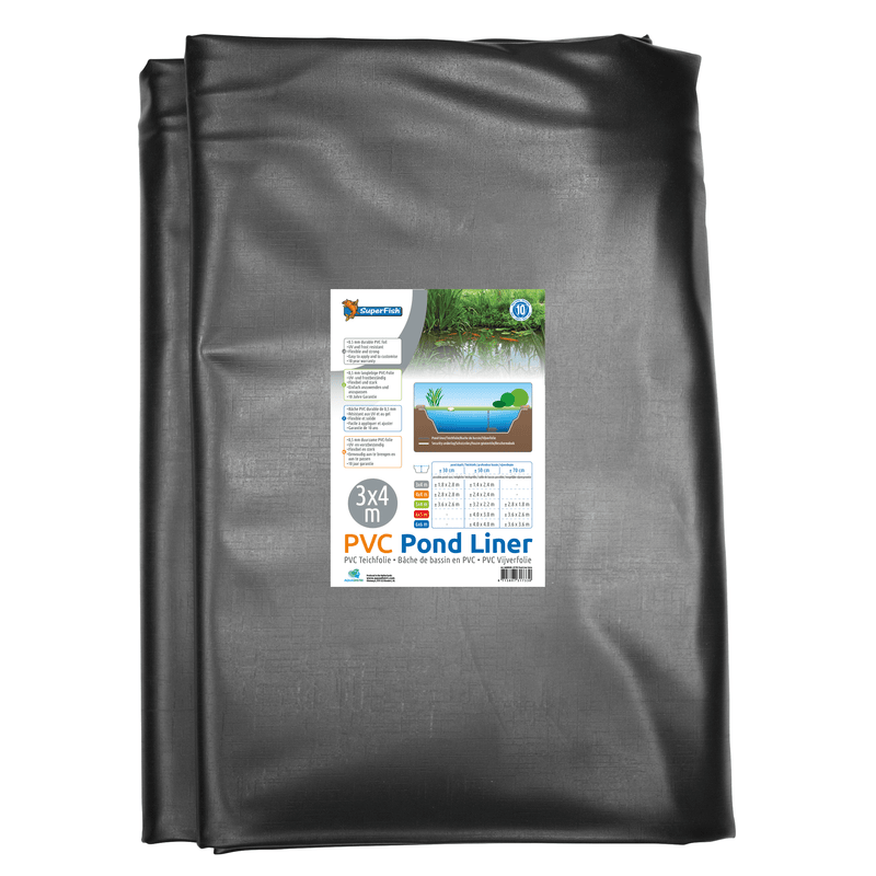 Superfish Baches Bâche PVC noir pré-emballé - Pond Liner 0.5MM - 3 x 4M - Superfish 8715897317330 06080500