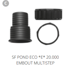 Superfish C. SF POND ECO *E* 20000 EMBOUT MULTISTEP Pièces détachées pour Pond Eco Plus E 20000 07070511