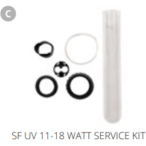 Superfish C.   SF UV 11-18 WATT SERVICE KIT Pièces détachées pour Pond Clear UVC 18W 06010355