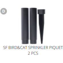Superfish D. SF BIRD&CAT SPRINKLER PIQUET 2 PCS Pièces détachées pour Bird & Cat Sprinkler & Protector 06090120
