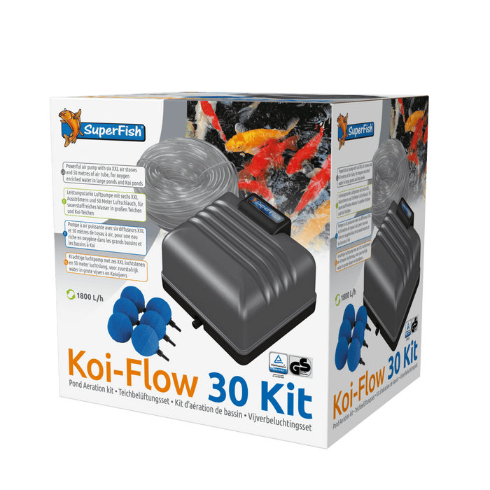 Superfish Aérateurs de bassin Koi-Flow 30 Set - Kit complet pour bassin de 20 à 30m³  - Superfish 8715897158803 7010435