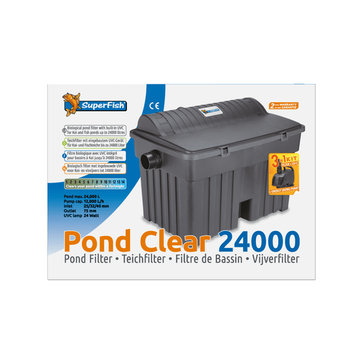 Superfish Filtres pour étang Pond Clear 24000 - Kit complet gravitaire pour petit bassin - Superfish 06020290