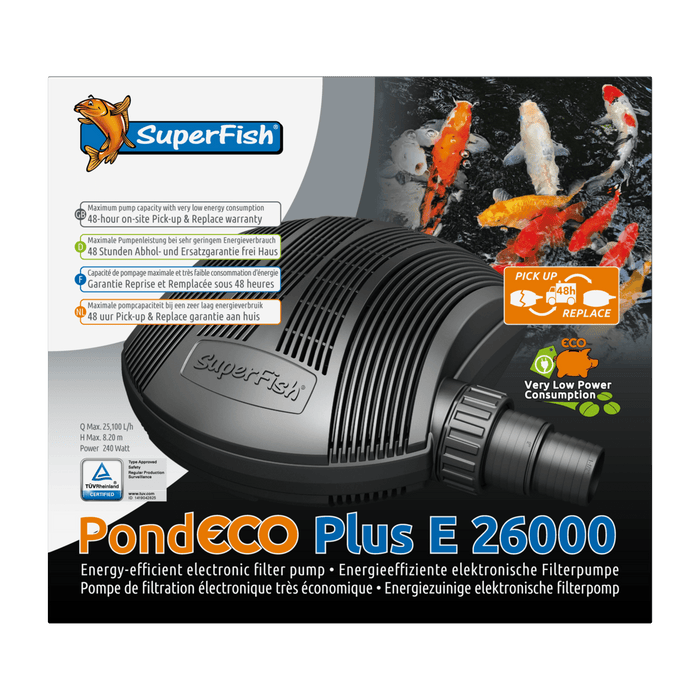 Superfish Pompes pour filtres et ruisseaux PondEco Plus E 26000 - Pompe pour étang - Superfish 8715897321375 07070200