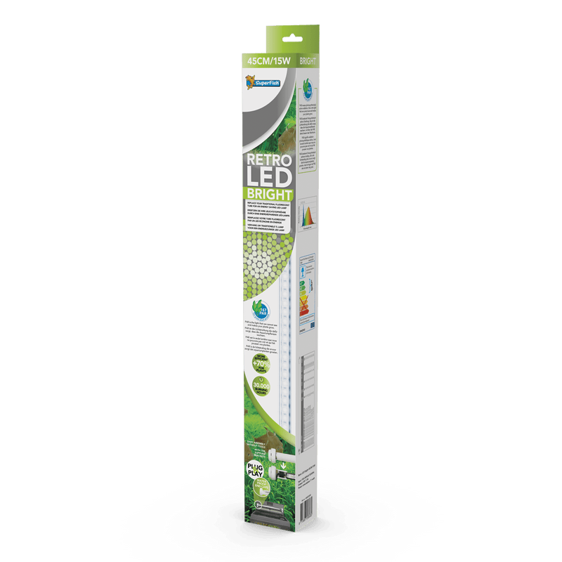 Superfish Éclairage pour aquariums Retro Led Bright T8 45cm - Led pour Aquarium - Superfish 8715897258565 A4020300