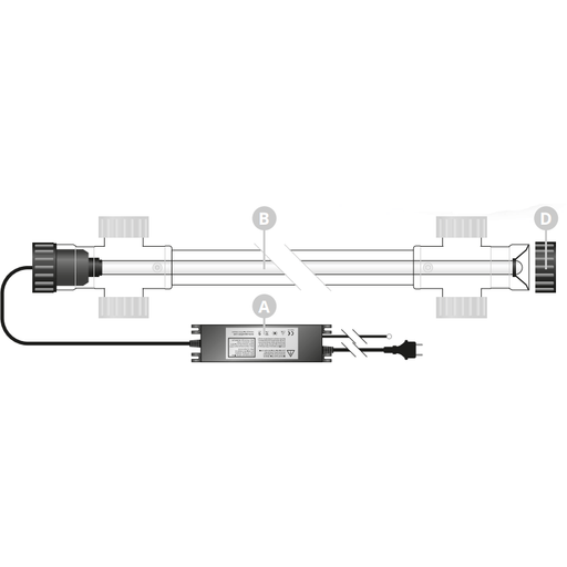 Superfish Schéma Pièces détachées pour UV Alu Tech UVC 40W