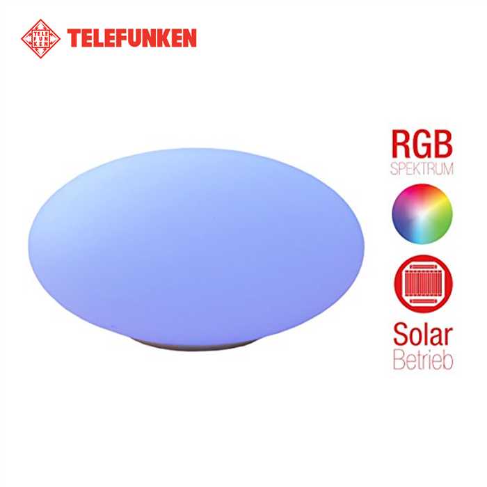 Telefunken Eclairages pour étang Boule solaire flottante oval 36CM  - Avec fonction Connectivity  - Telefunken 4032153902319 T90231