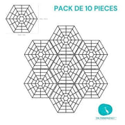 The PondProtect Barriere flottante "toile d'araignée" - Pack de 10pièces - Solution efficace contre les hérons WSM21060104