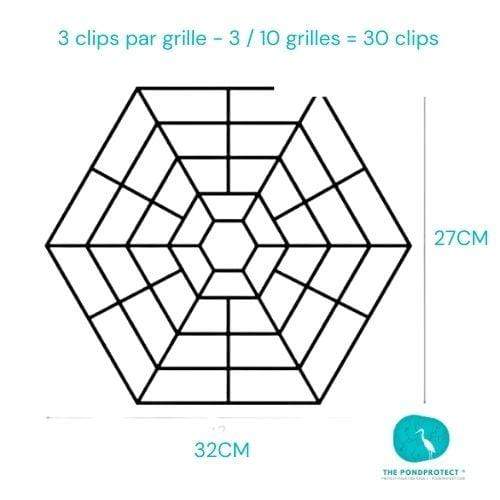 The PondProtect Barriere flottante "toile d'araignée" - Pack de 10pièces - Solution efficace contre les hérons WSM21060104