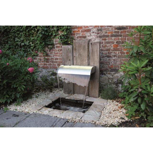 Ubbink Lames d'eau NEVADA 90 - cascade - Inox 304, incl. connecteur 1" - H13 x 90 x 33 cm 8711465121071 1312107