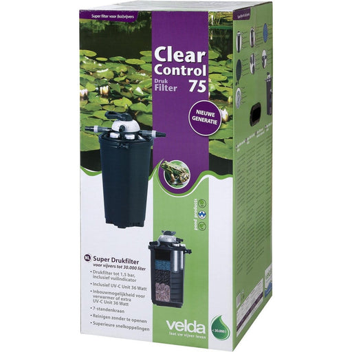 Velda Filtres pour étang Clear Control 75 + Filtre à pression UV-C + Unité UV-C 36 W - Velda