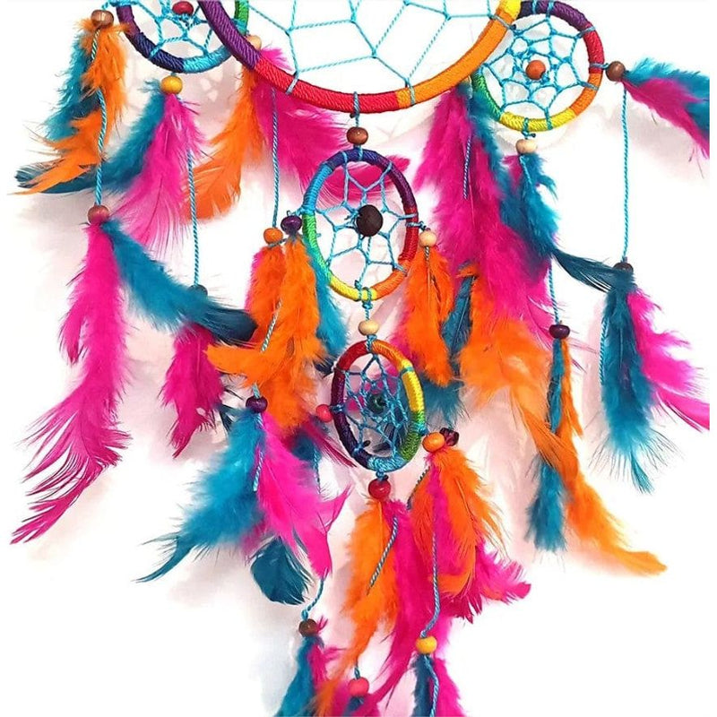 Woodstock Chimes Attrape-rêves - DreamCatcher - Arc-en-Ciel - 11CM