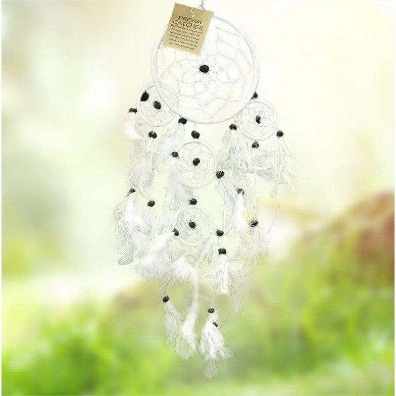Woodstock Chimes Attrape-rêves - DreamCatcher - Blanc - 11CM