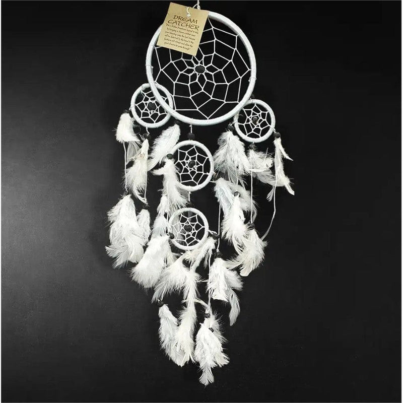 Woodstock Chimes Attrape-rêves - DreamCatcher - Blanc - 11CM