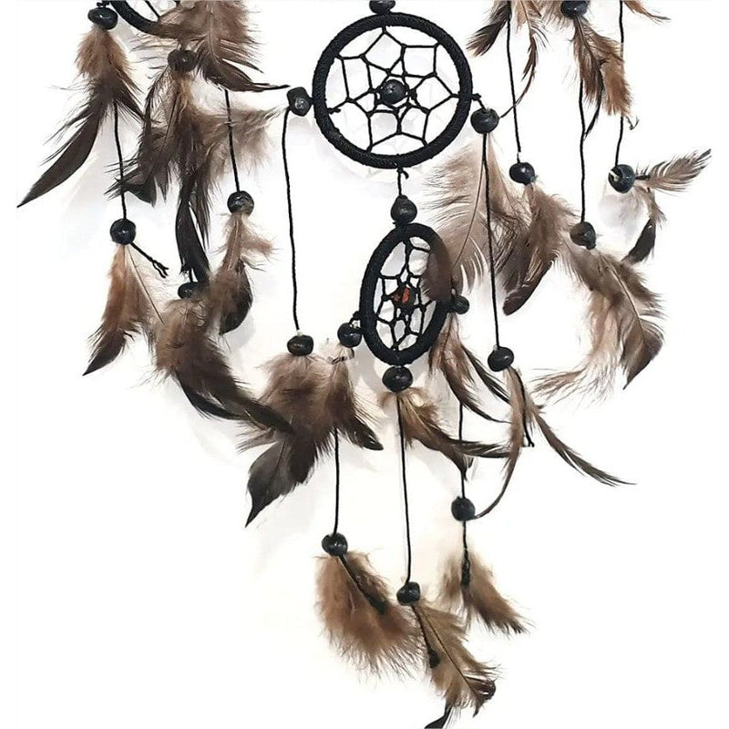 Woodstock Chimes Attrape-rêves - DreamCatcher - Marron Brun - 11CM
