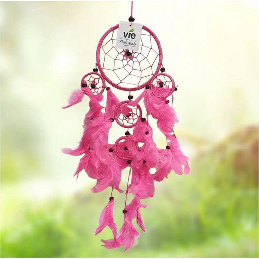 Woodstock Chimes Attrape-rêves - DreamCatcher - Rose - 11CM