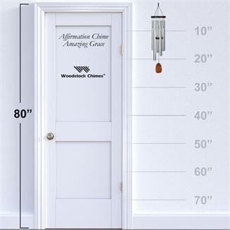 Woodstock Chimes Carillon à vent - Carillon d'affirmation - Amazing Grace - 64 cm - 6 tubes - Woodstock AFASB