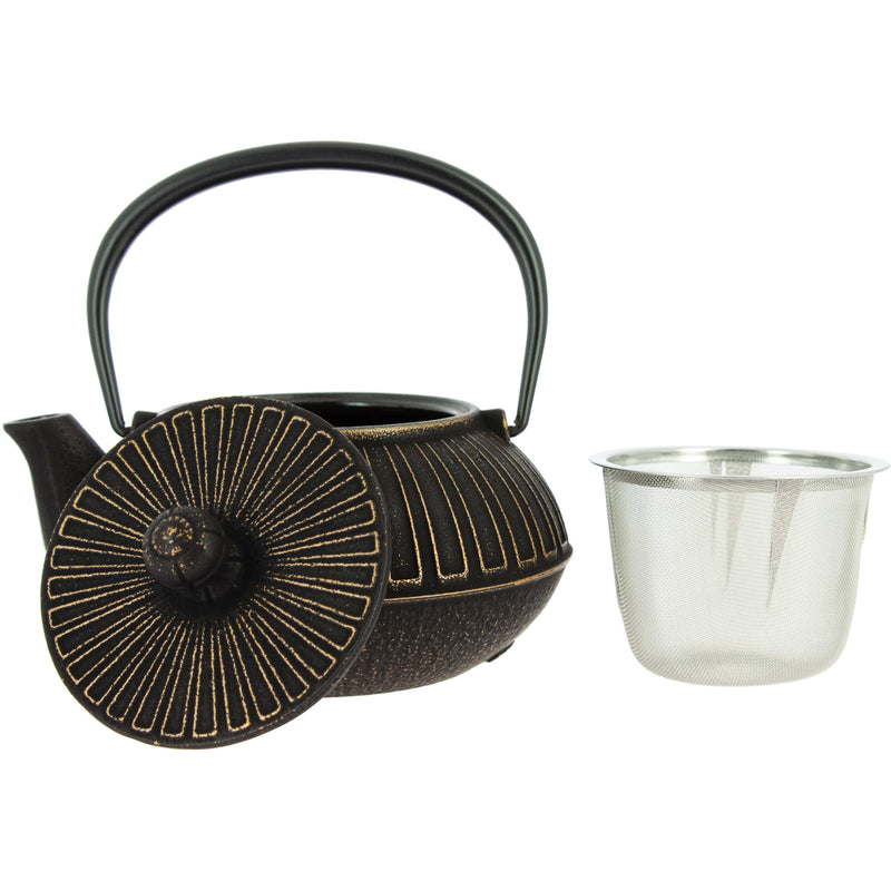Woodstock Théière Iwachu Kiku Noir-Doré - 650 ml 8435131213968 TT12050GDBK
